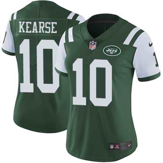 Nike Jets #10 Jermaine Kearse Green Team Color Womens Stitched NFL Vapor Untouchable Limited Jersey